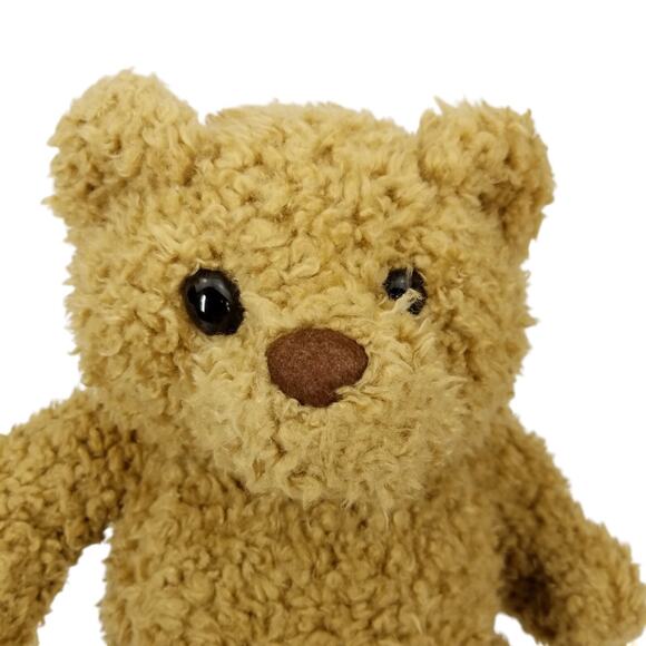 Build A Bear BAB Tan Curly Bear Plush Stuffed Animal Toy Faux Leather Paws Vtg - Picture 3 of 8